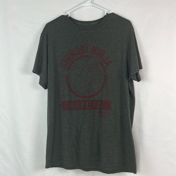 Naruto charcoal gray Tshirt with burnout vintage graphic shinobi ninja large - Picture 1 of 4
